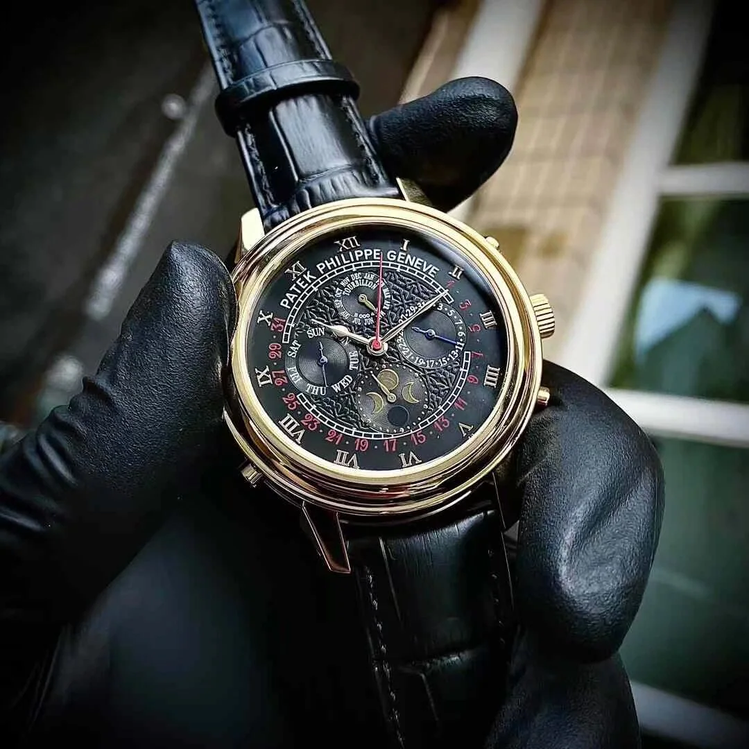 파텍필립 프리미엄 워치 쿼츠 레더스트랩 스틸 레플리카 44150 Patek Philippe 상세 이미지 9
