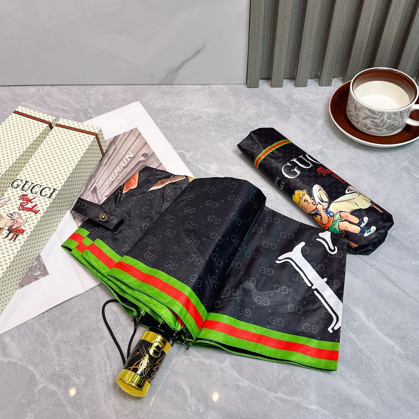 구찌 전자동 접이식 우산 상세 이미지 3