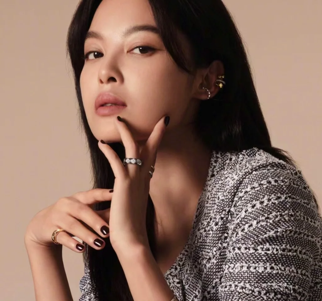 샤넬 와이드 퀼팅 큐빅 반지 상세 이미지 2