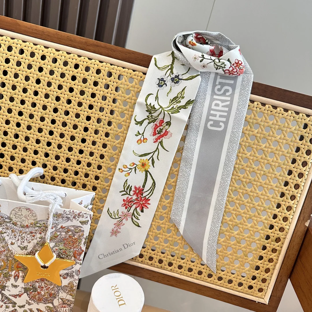 디올 더블 레이어 실크 리본 스카프 상세 이미지 10