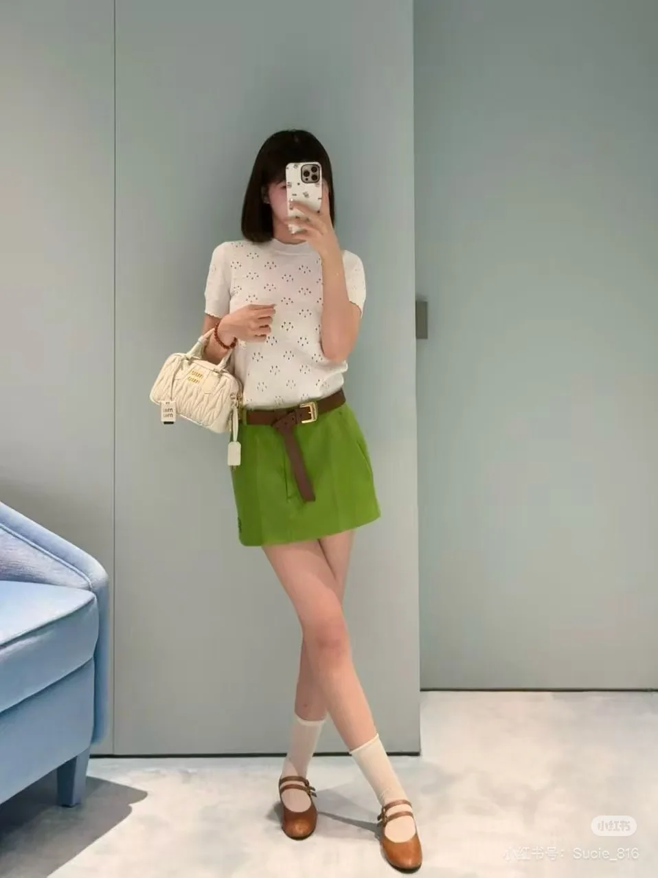 미우미우 여성 반팔 상세 이미지 2