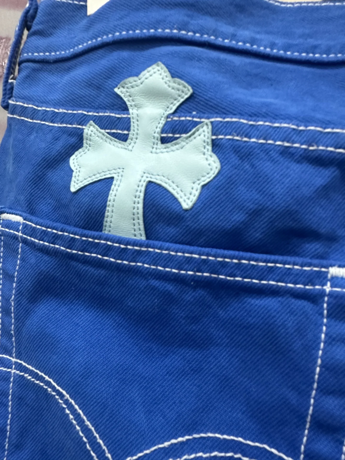 크롬하츠 남성 빈티지 염색 바지 상세 이미지 11