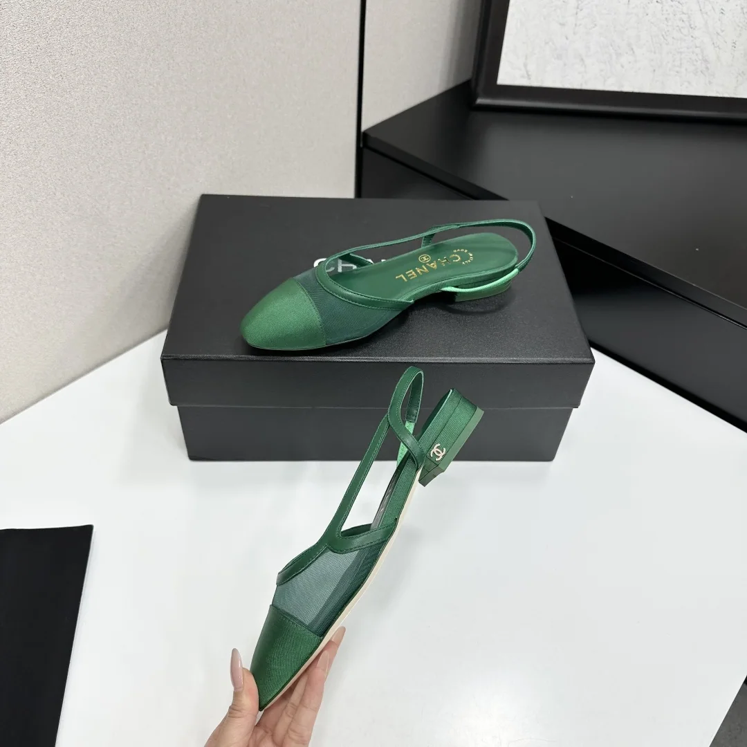 샤넬 클래식 트윈 컬러 슬링백 샌들 상세 이미지 3