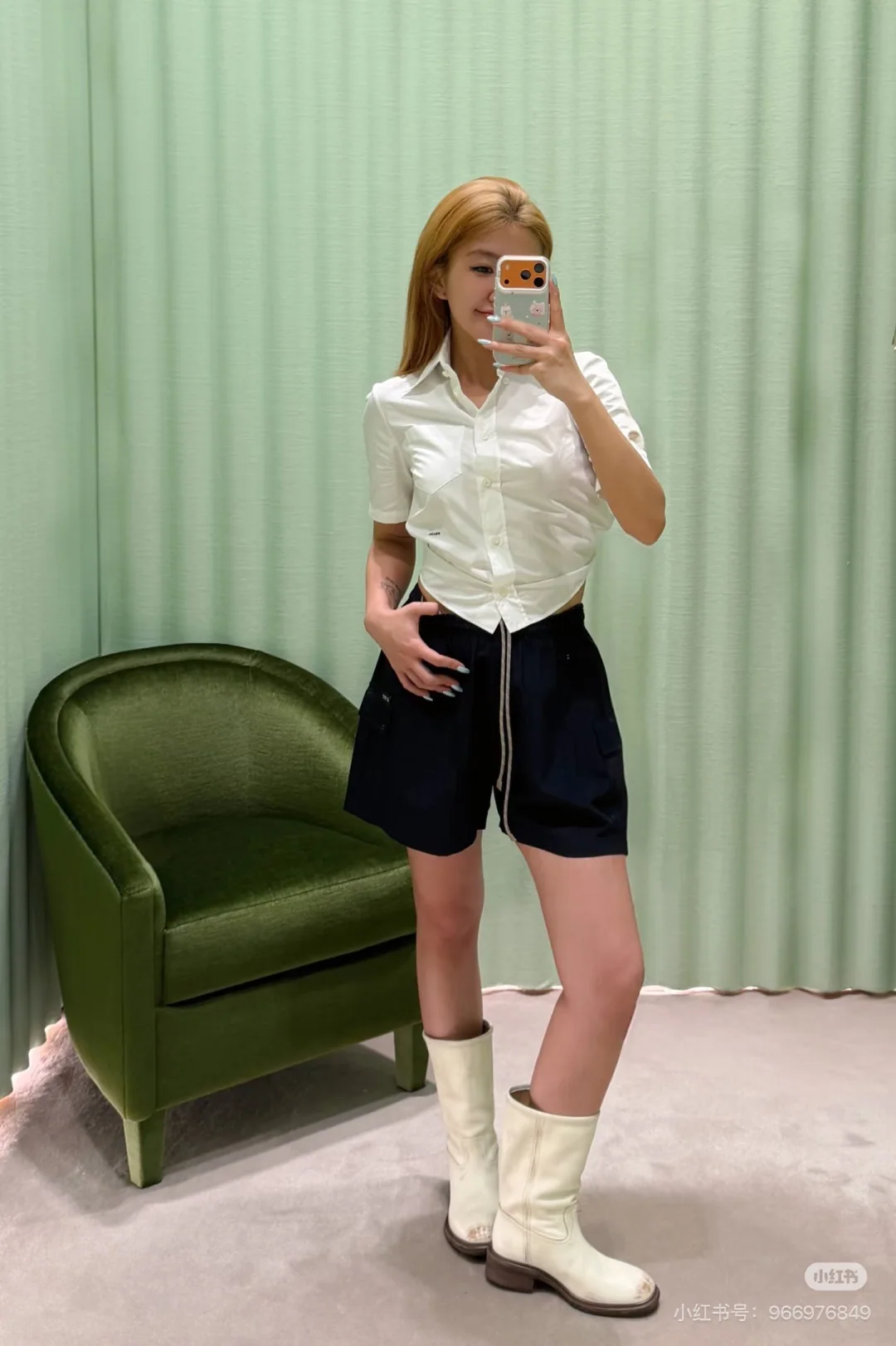 프라다 블랙 카고 여성 반바지 상세 이미지 7