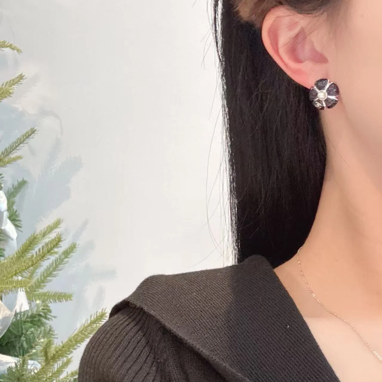 샤넬 골드 더블 C 로고 귀걸이 153527