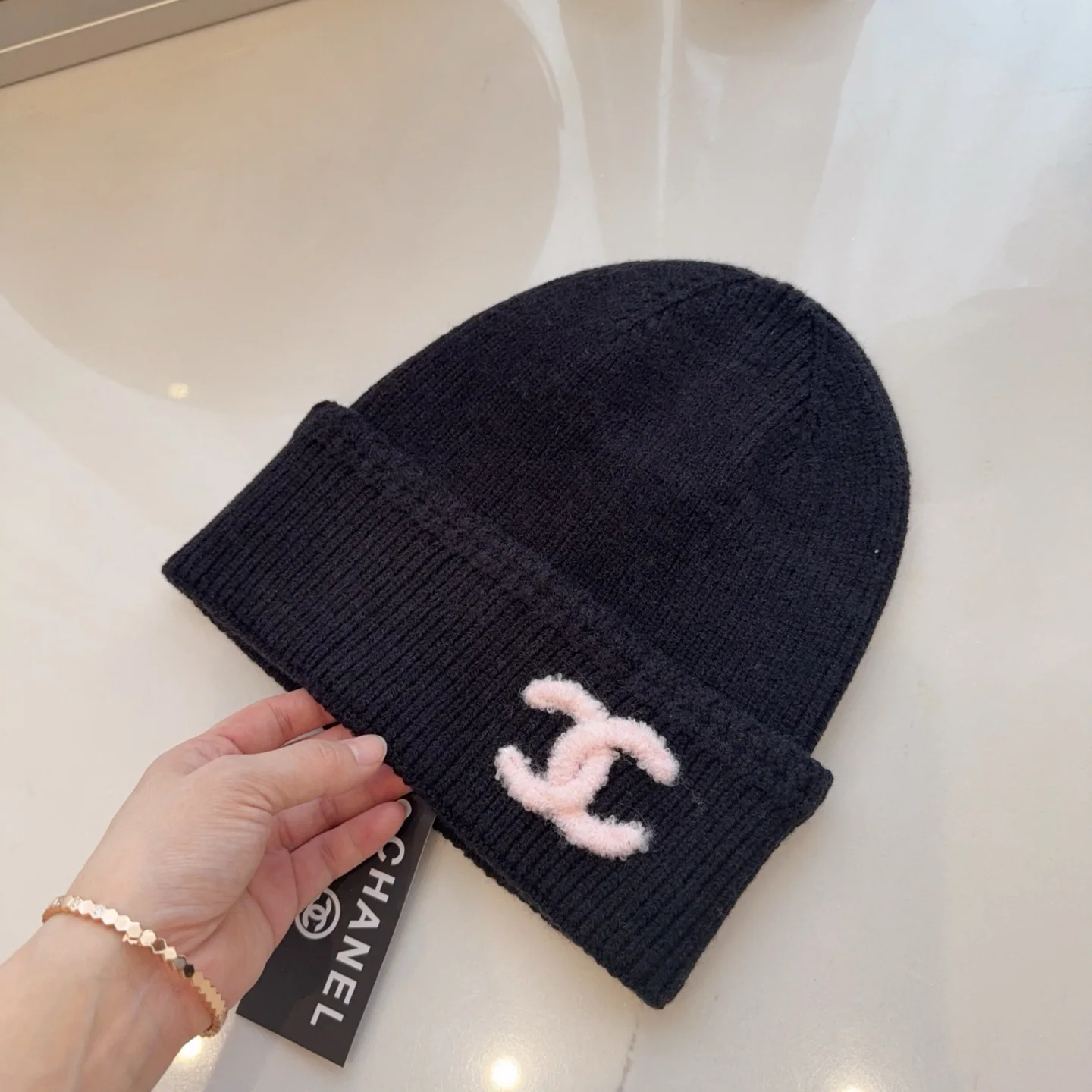 샤넬 울 니트 비니 모자 상세 이미지 3