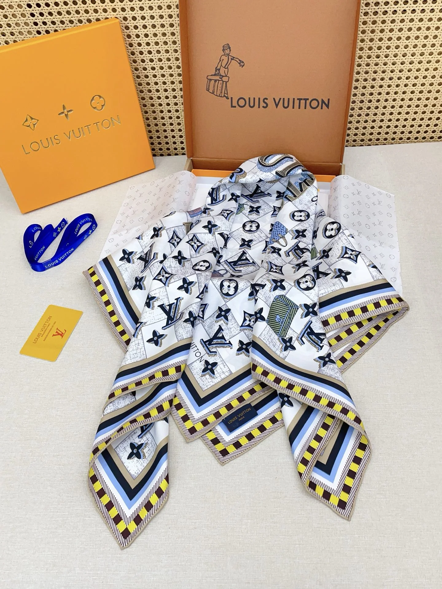 루이비통 실크 트윌 스카프 상세 이미지 5