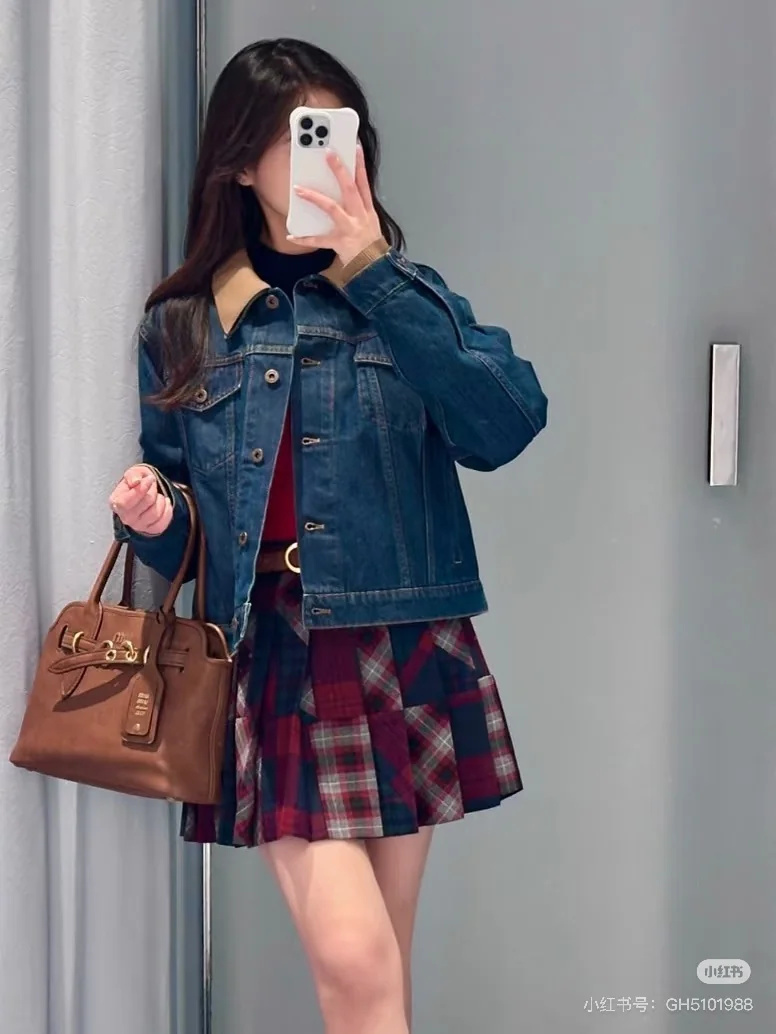 미우미우 코튼 재킷 세트 여성의류 상세 이미지 3