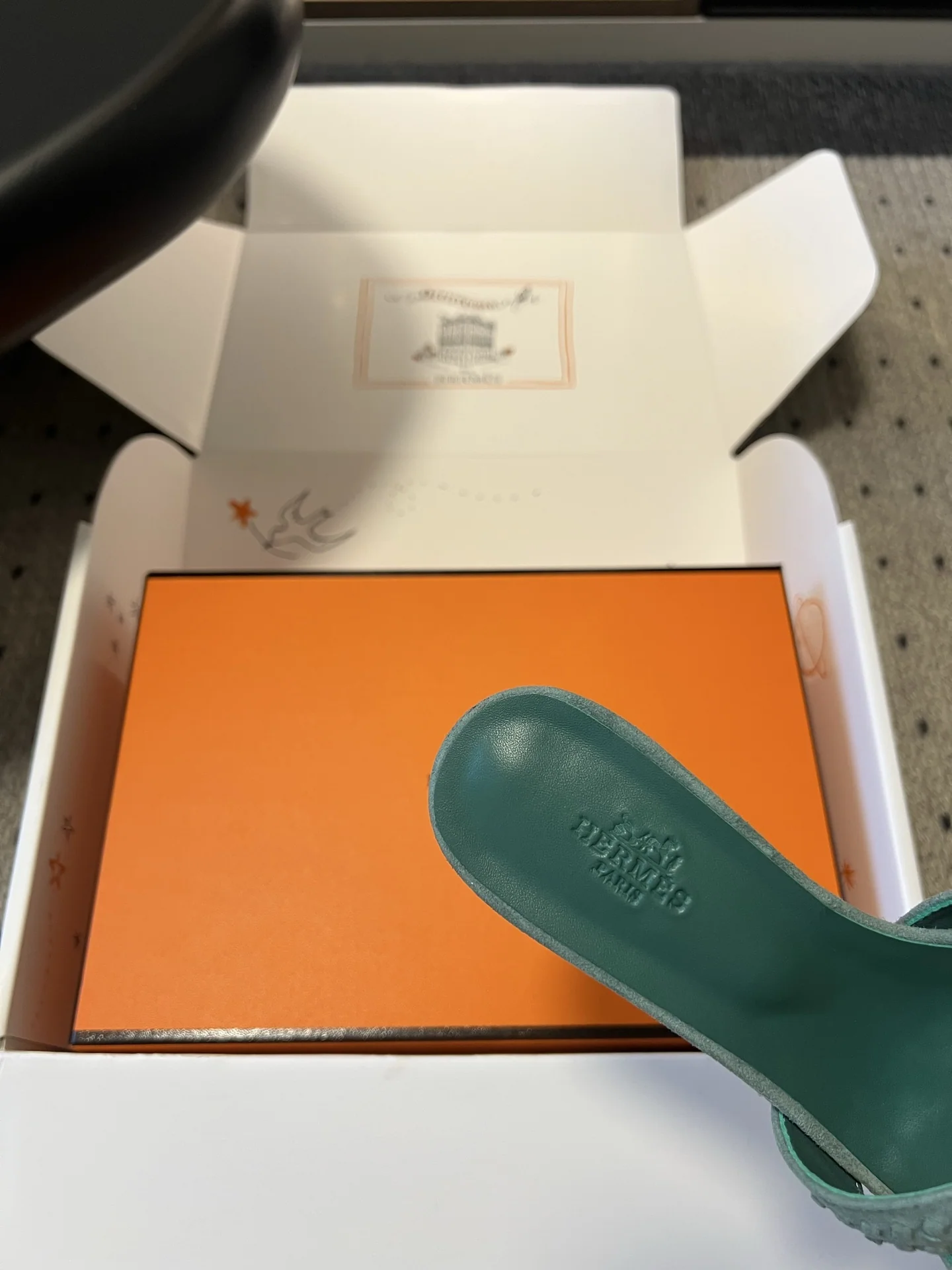 에르메스 H자형 웨빙 꼬임 로우힐 샌들 상세 이미지 8