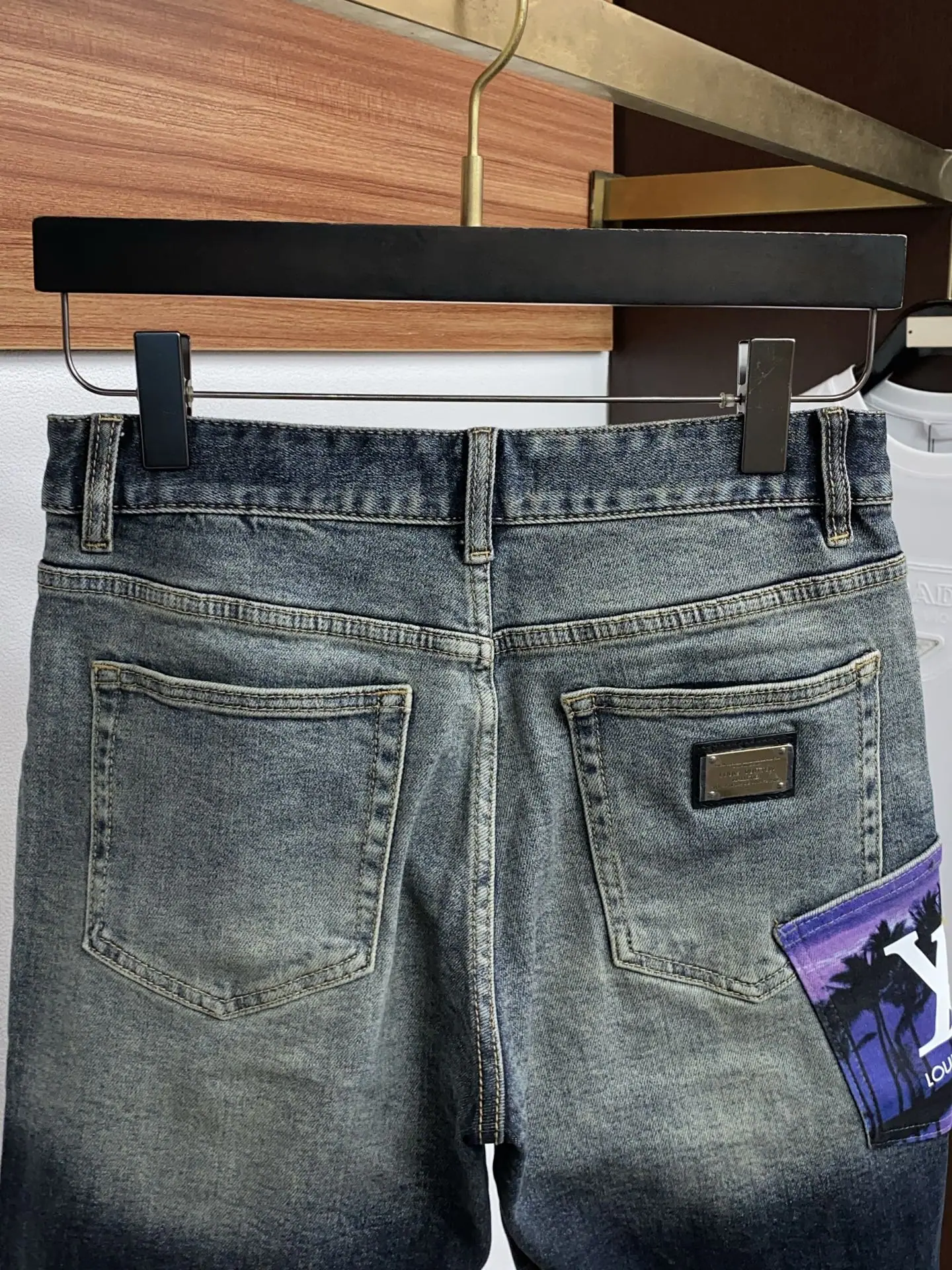 루이비통 데님 남성 반바지 상세 이미지 10