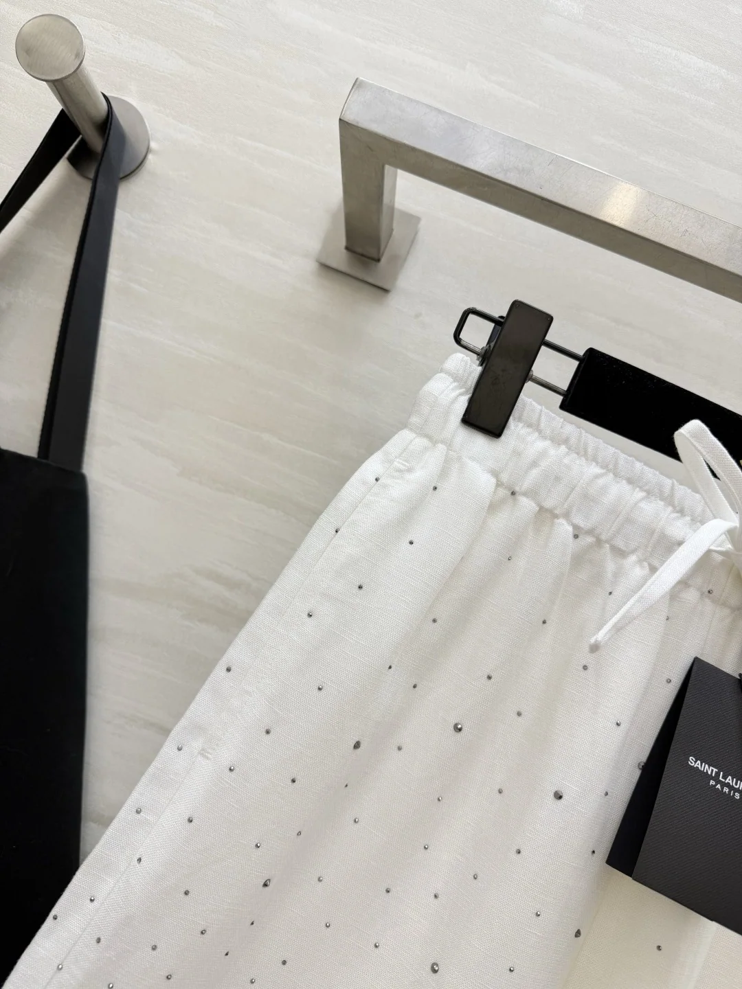 생로랑 별 장식 와이드 린넨 여성 바지 상세 이미지 5