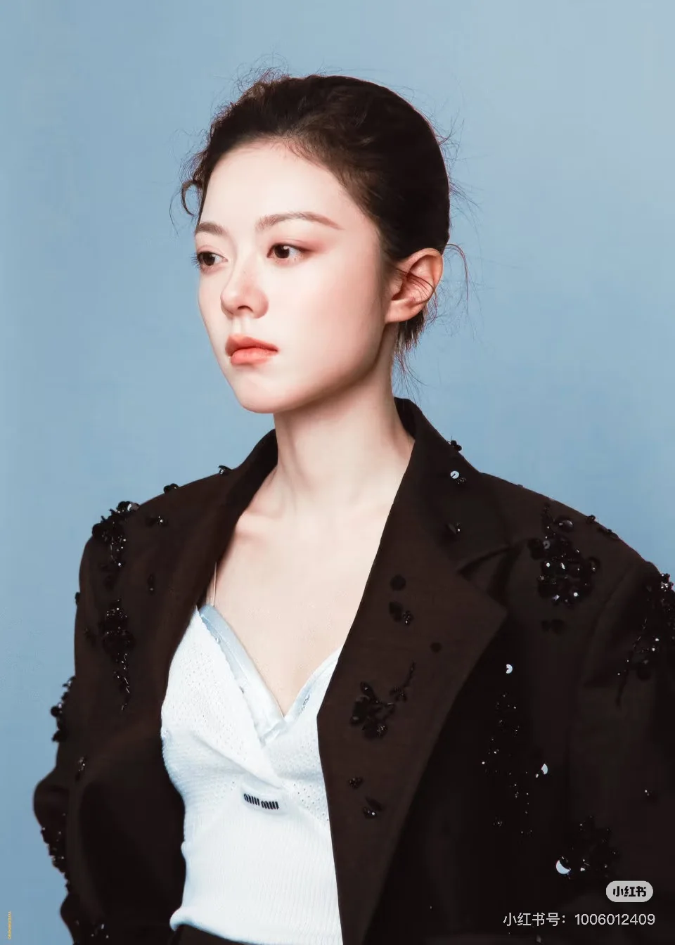 미우미우 핸드메이드 비즈 장식 여성 자켓 상세 이미지 6