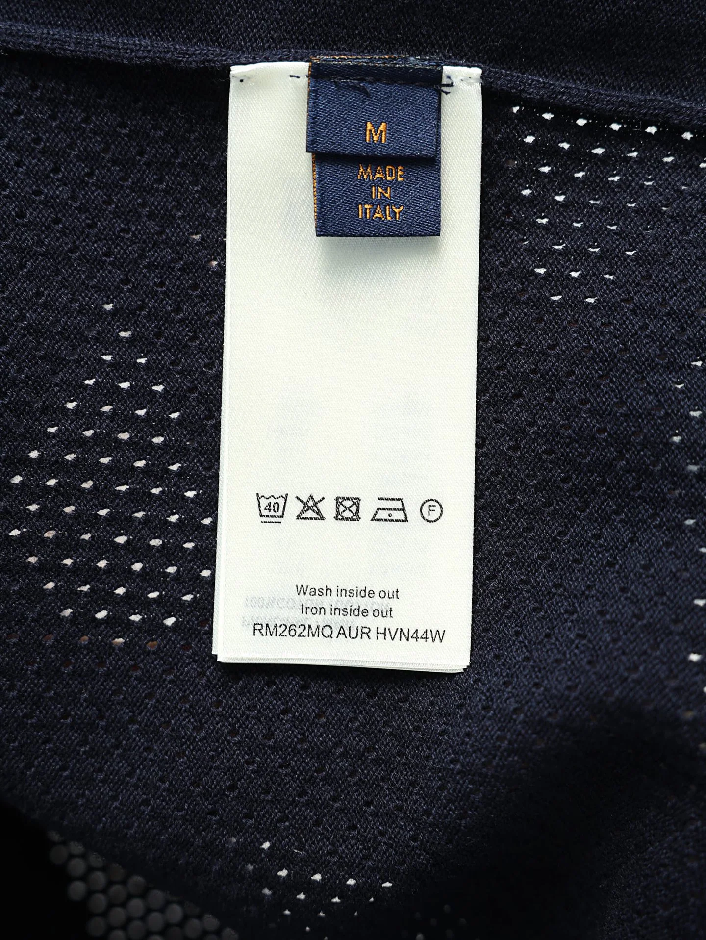 루이비통 면 양모 혼방 메시 반팔 티셔츠 남성 상세 이미지 9