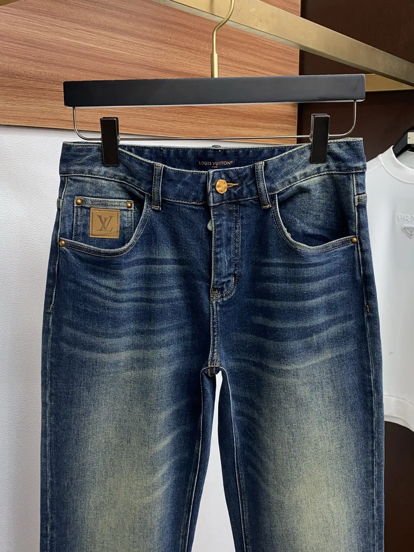 루이비통 데님 슬림핏 바지 상세 이미지 3