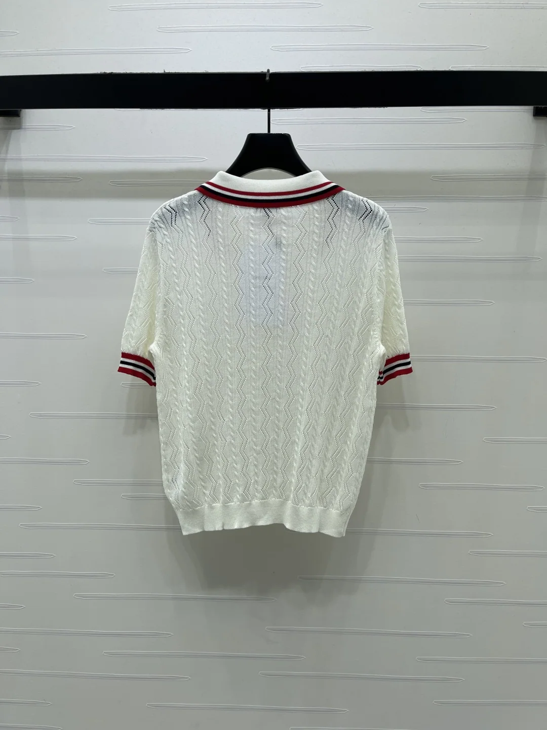 샤넬 시스루 카라 린넨 반팔 탑 상세 이미지 8