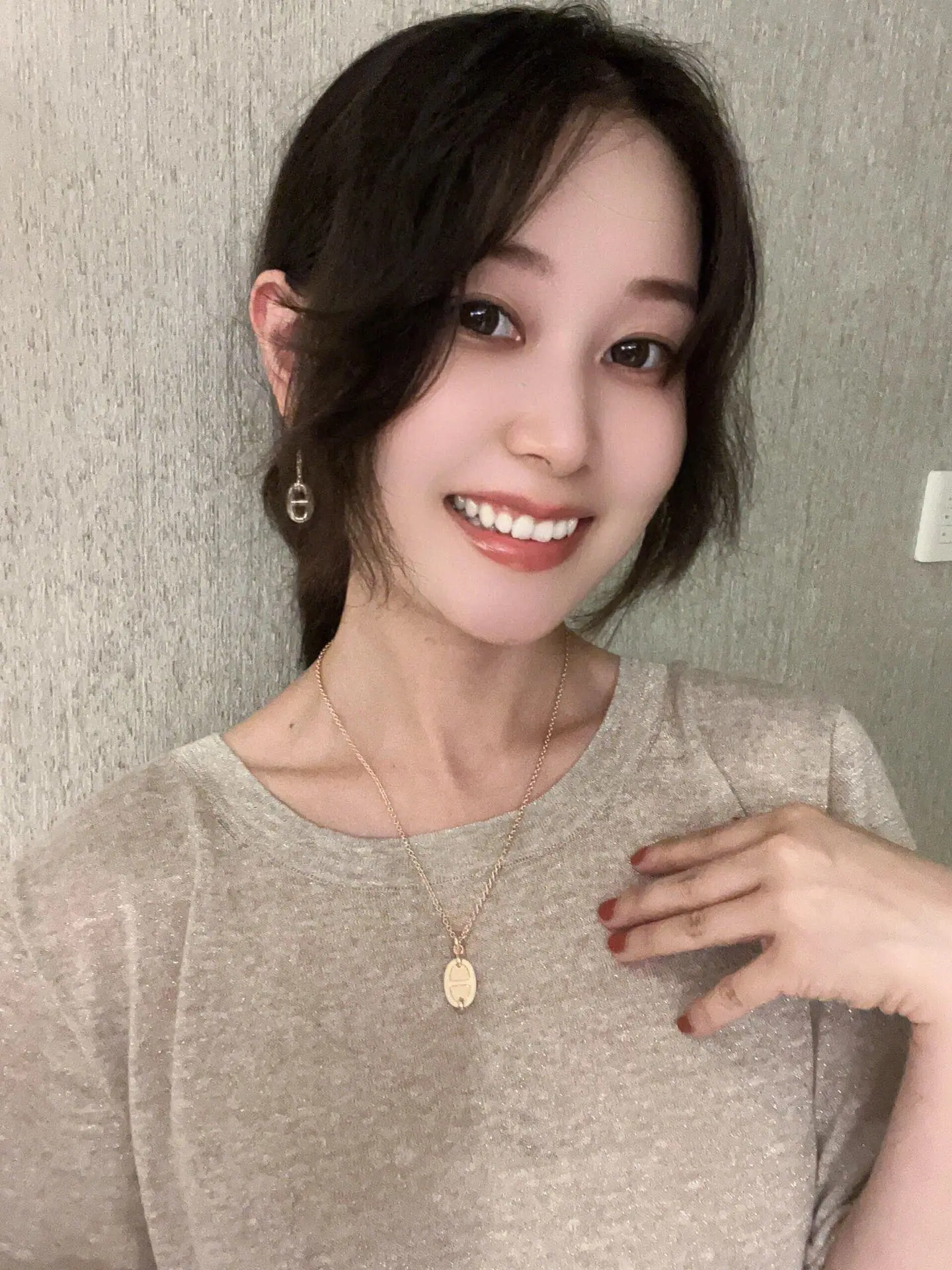 에르메스 돼지 코 오일드립 골드 도금 스털링 실버 목걸이 상세 이미지 4
