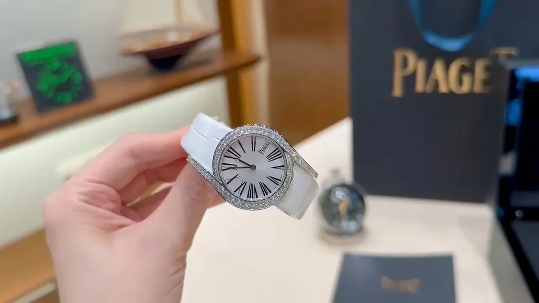 피아제 라임라이트 갈라 69 악어가죽 스트랩 여성 시계 레플리카 45371 Piaget