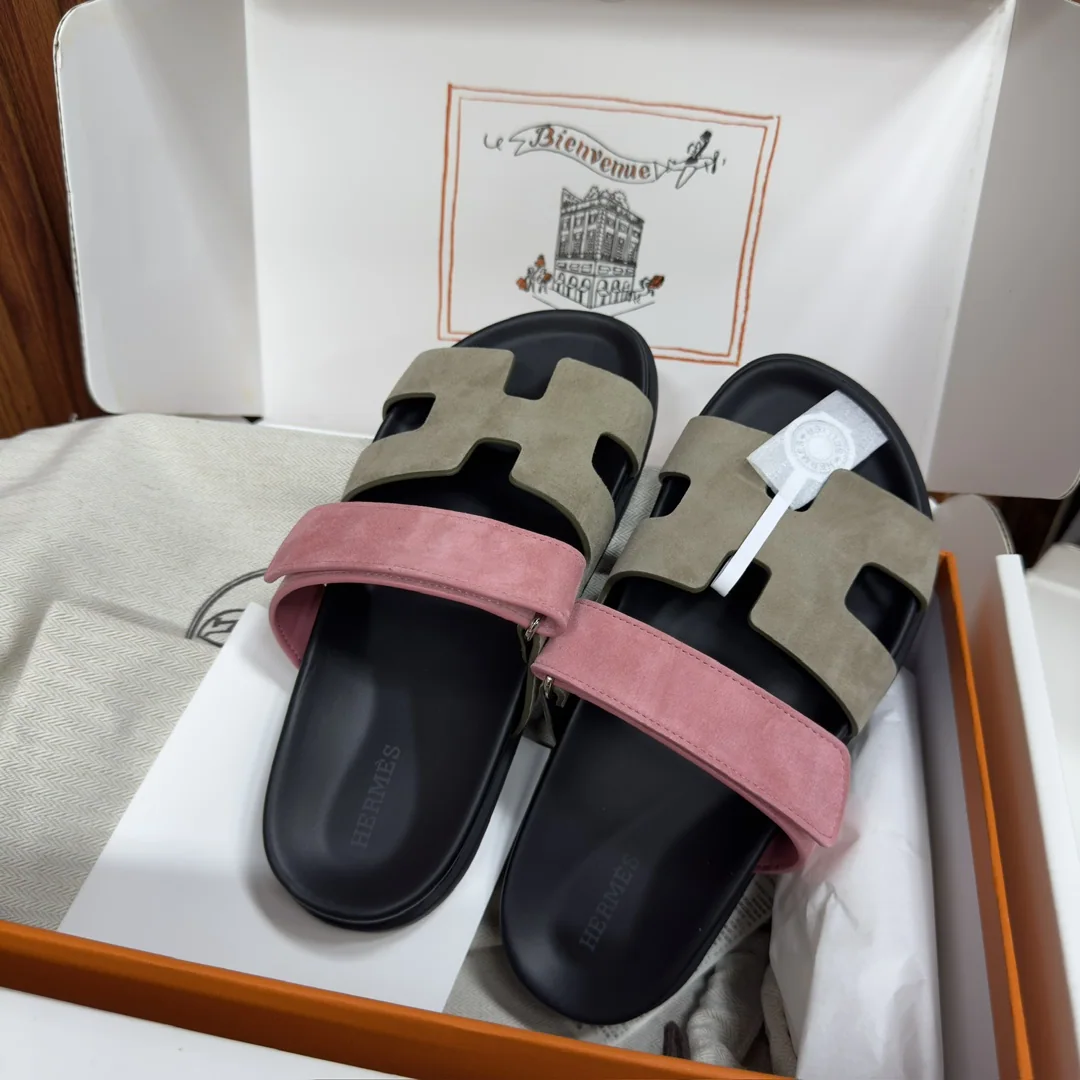 에르메스 스웨이드 염소가죽 스트랩 샌들 상세 이미지 4