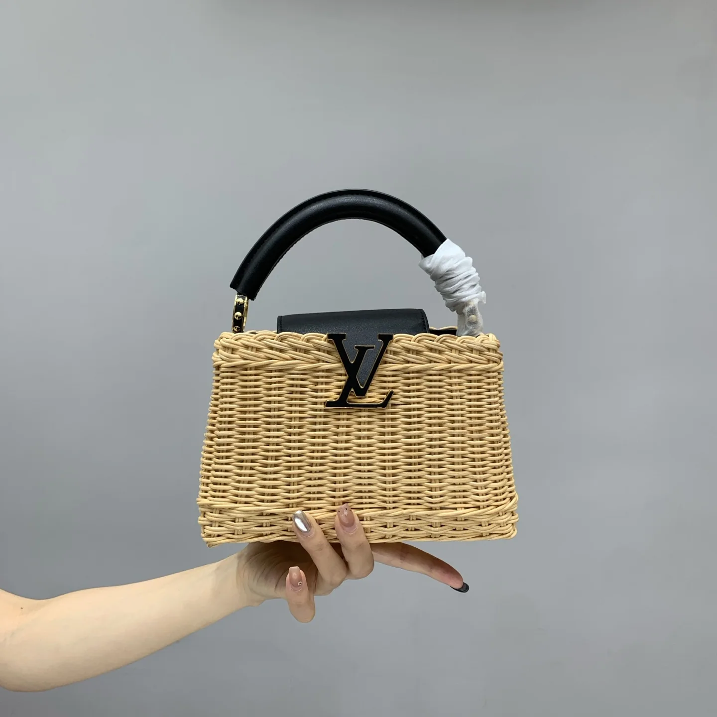 루이비통 라탄 블랙 가죽 토트백 M26003 상세 이미지 1