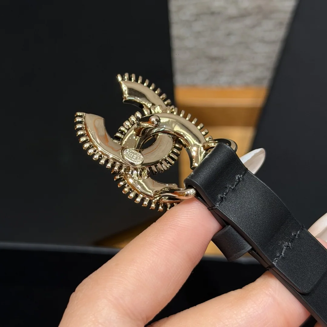 샤넬 CC 버클 가죽 벨트 15mm 상세 이미지 5