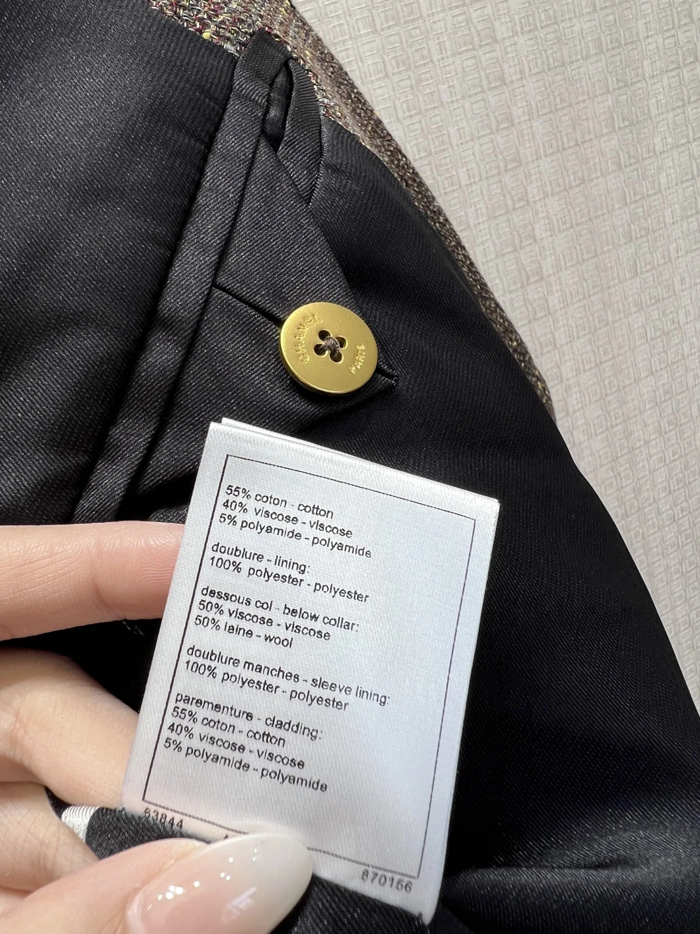 샤넬 브라운 트위드 테일러드 자켓 상세 이미지 9