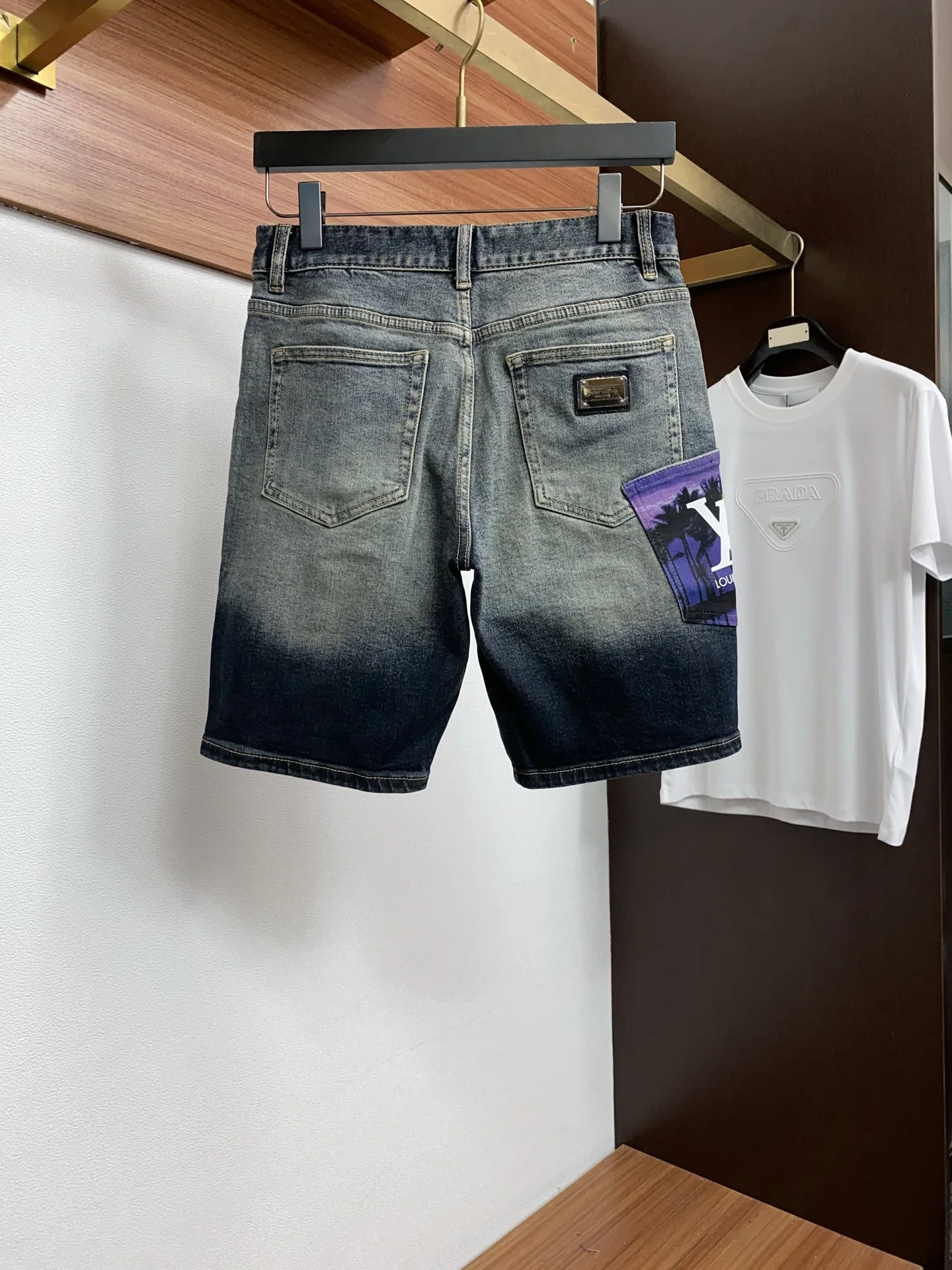 루이비통 데님 남성 반바지 상세 이미지 9