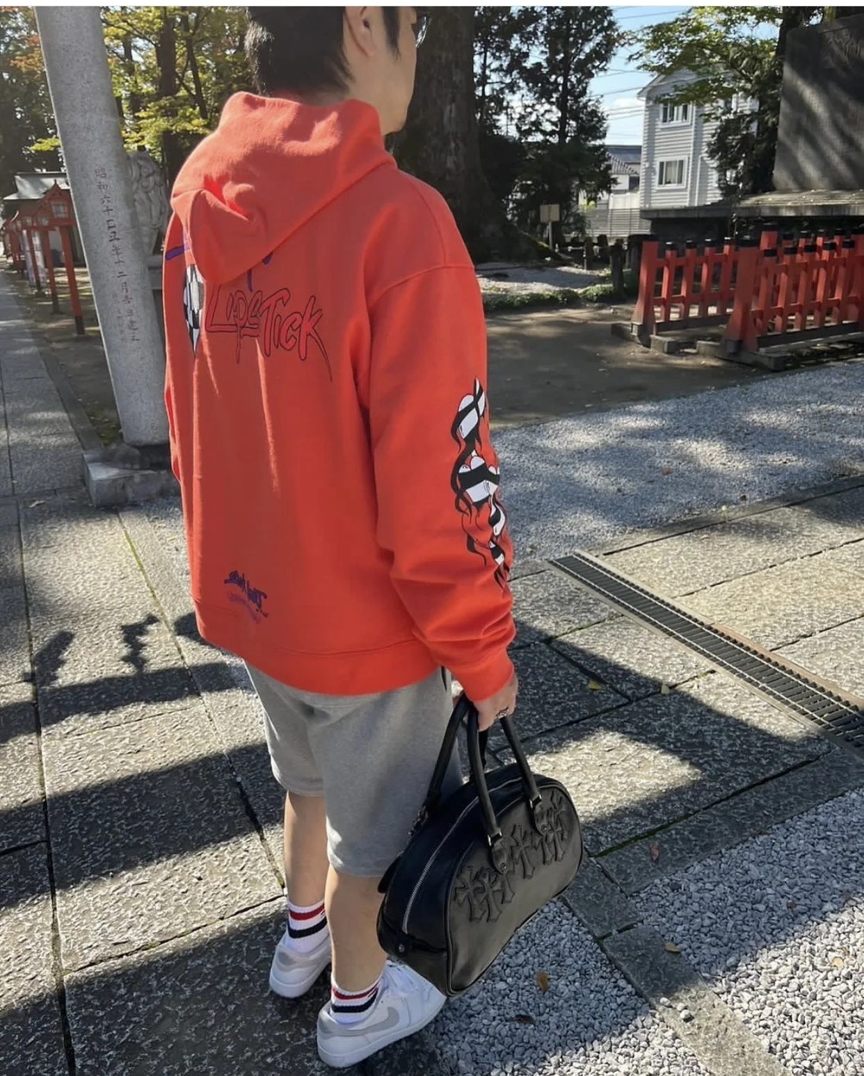크롬하츠 짐 미디엄 블랙 볼링백 상세 이미지 4