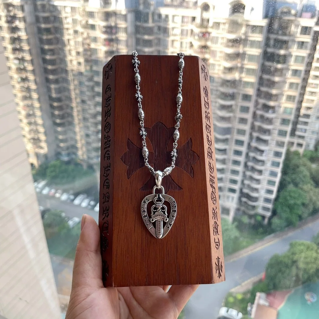 크롬하츠 검 하트 펜던트 목걸이 상세 이미지 9