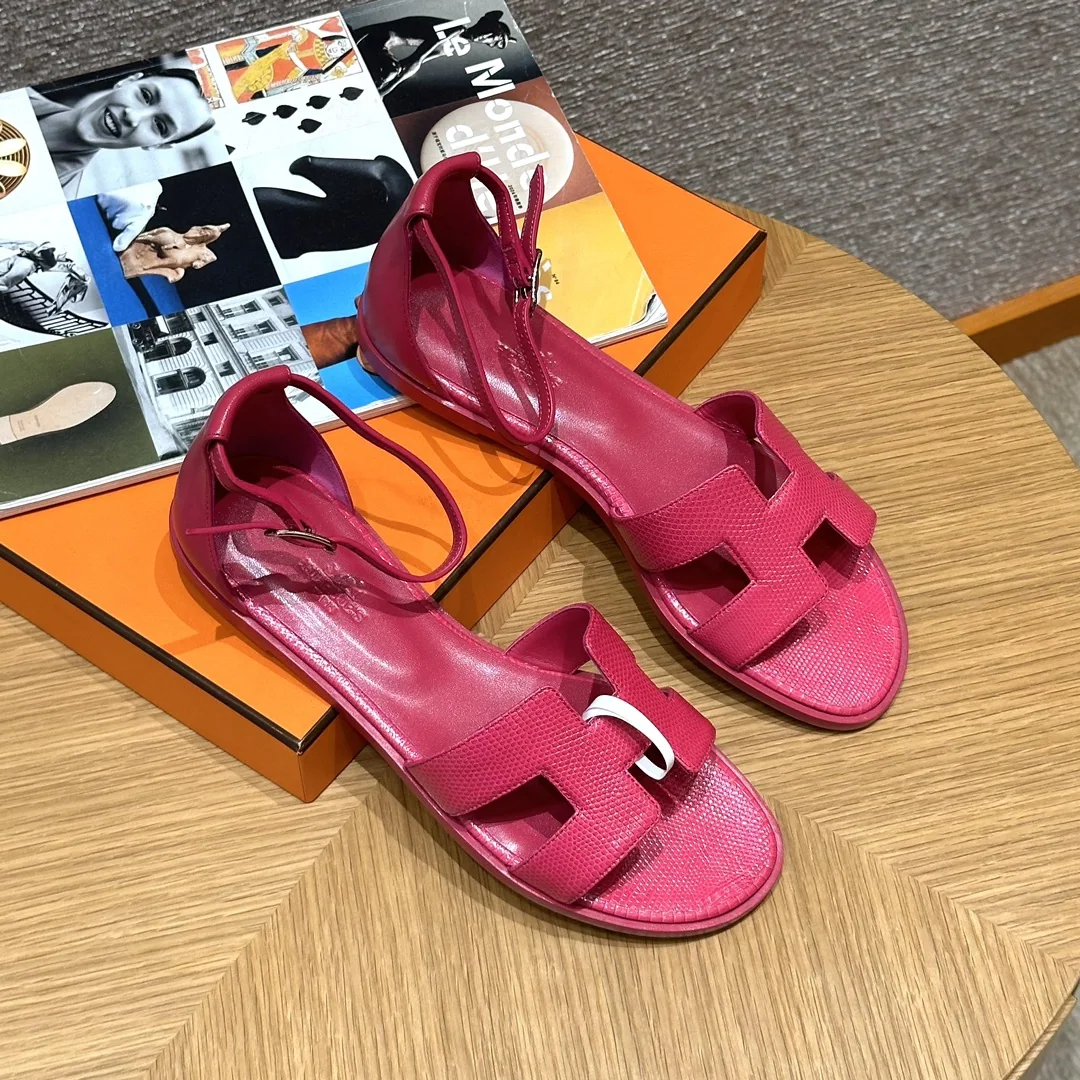 에르메스 산토리니 도마뱀 가죽 샌들 8568 상세 이미지 2
