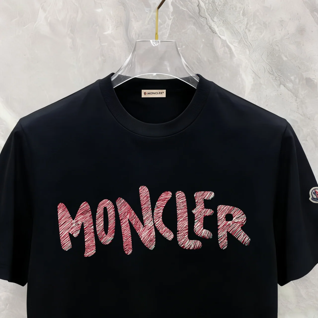 몽클레어 여성 코튼 프린트 반팔 티셔츠 상세 이미지 6