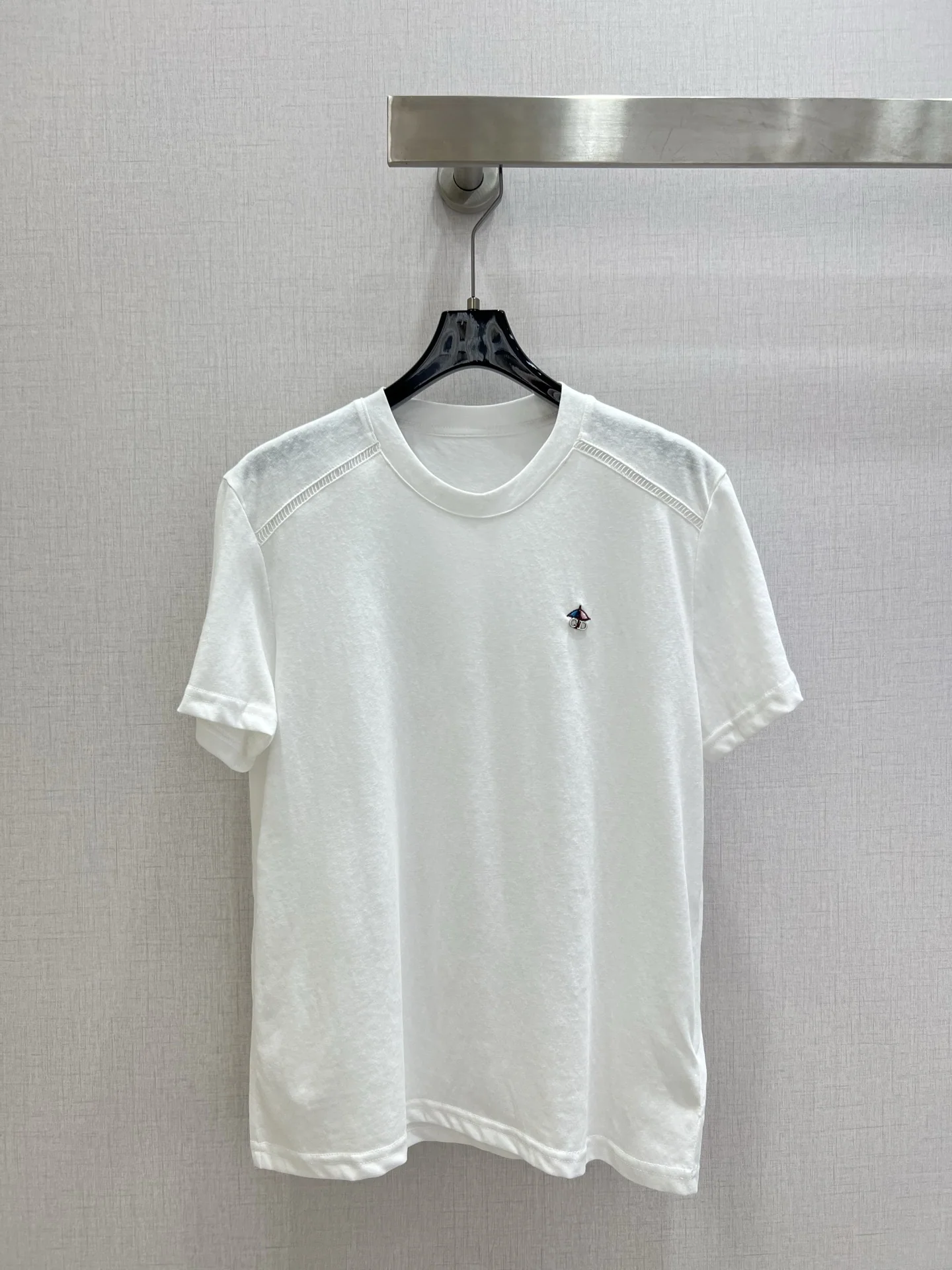 디올 우산 모티프 여성 반팔 티셔츠 상세 이미지 1