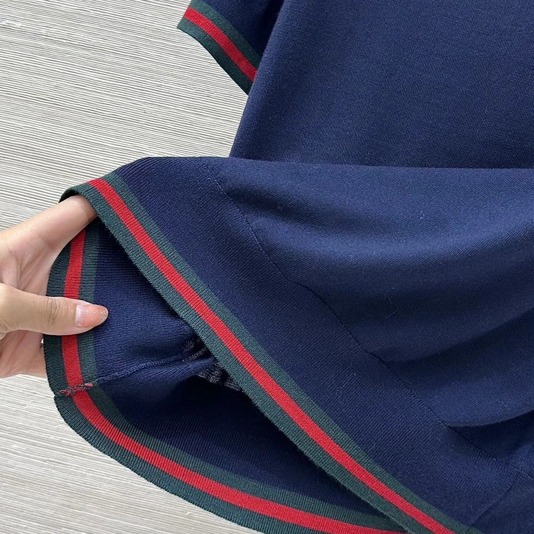 구찌 여성 실크 울 반팔 탑 상세 이미지 7