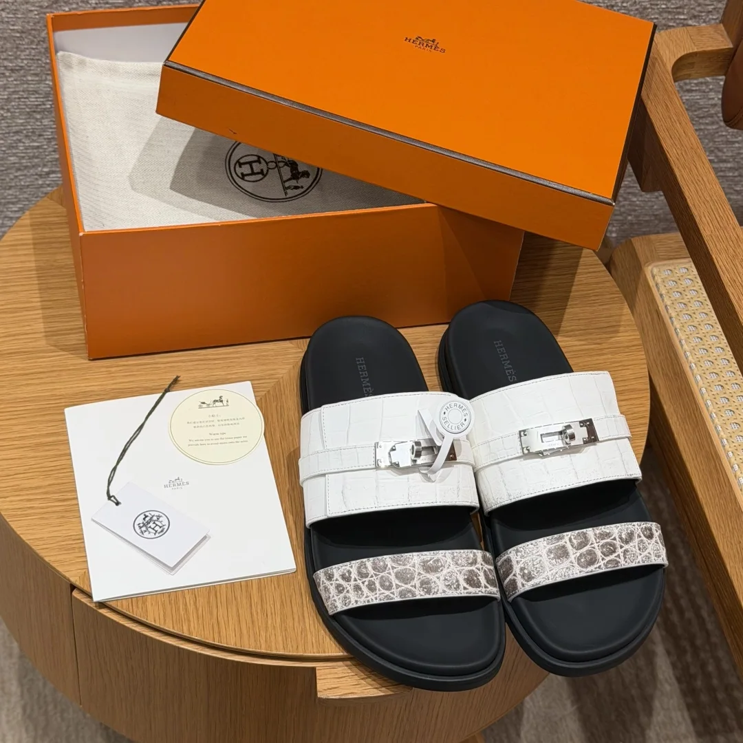 에르메스 잭슨 악어가죽 샌들 상세 이미지 1