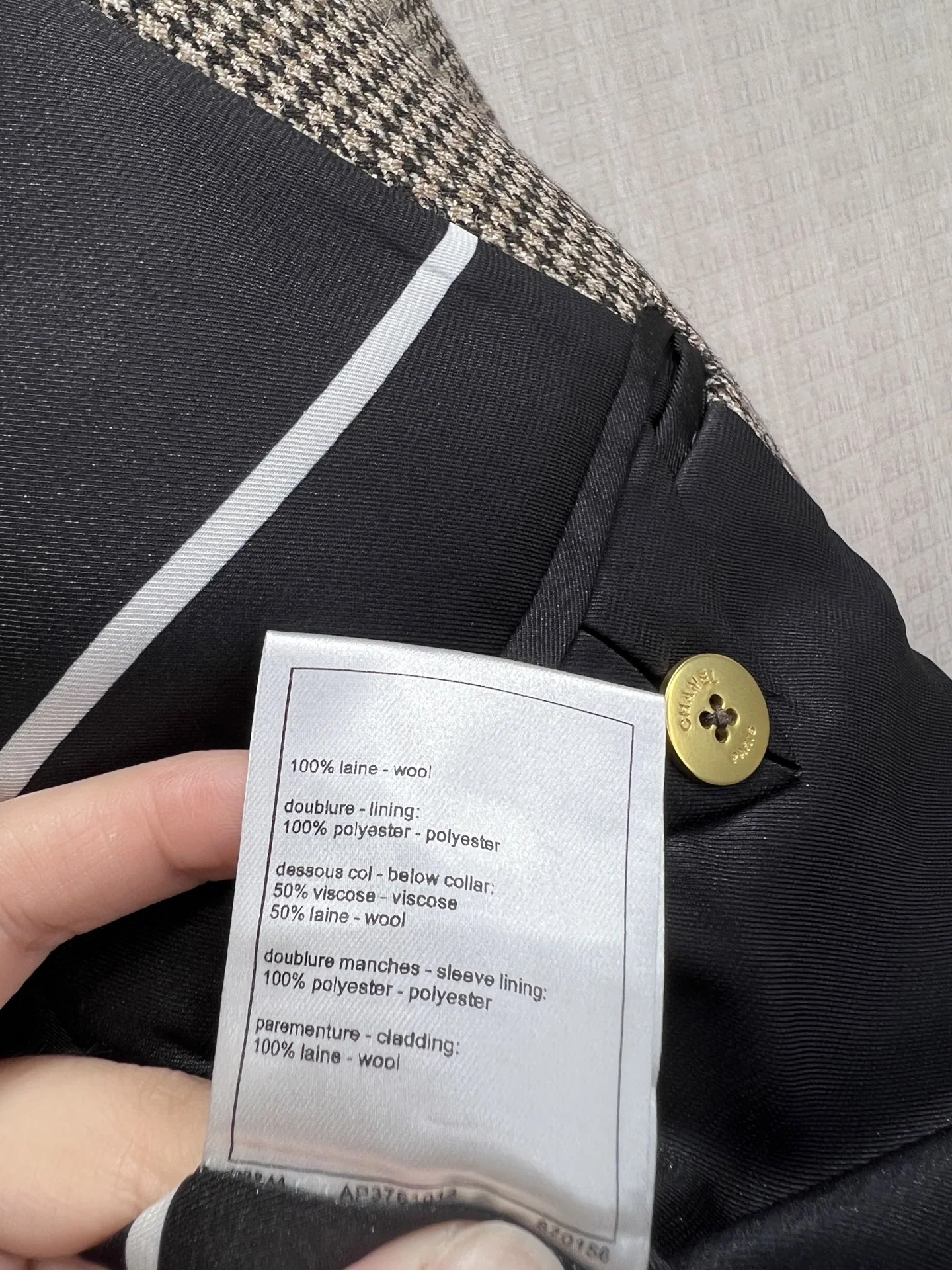 샤넬 하운드투스 체크 여성 자켓 상세 이미지 8