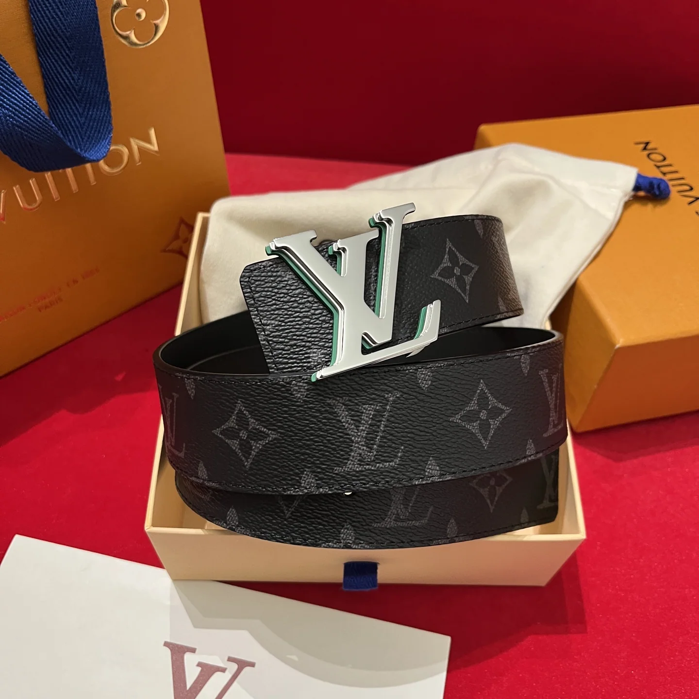 루이비통 LV 옵틱 버클 캔버스 벨트 상세 이미지 9