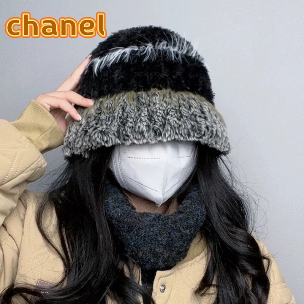 샤넬 플러시 스트라이프 니트 모자 상세 이미지 2