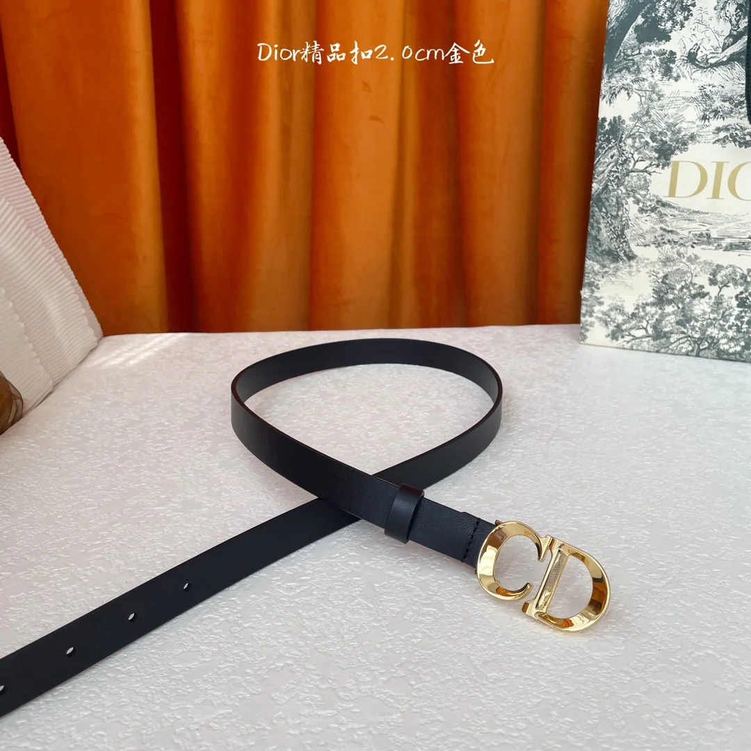 디올 CD 버클 가죽 벨트 상세 이미지 3