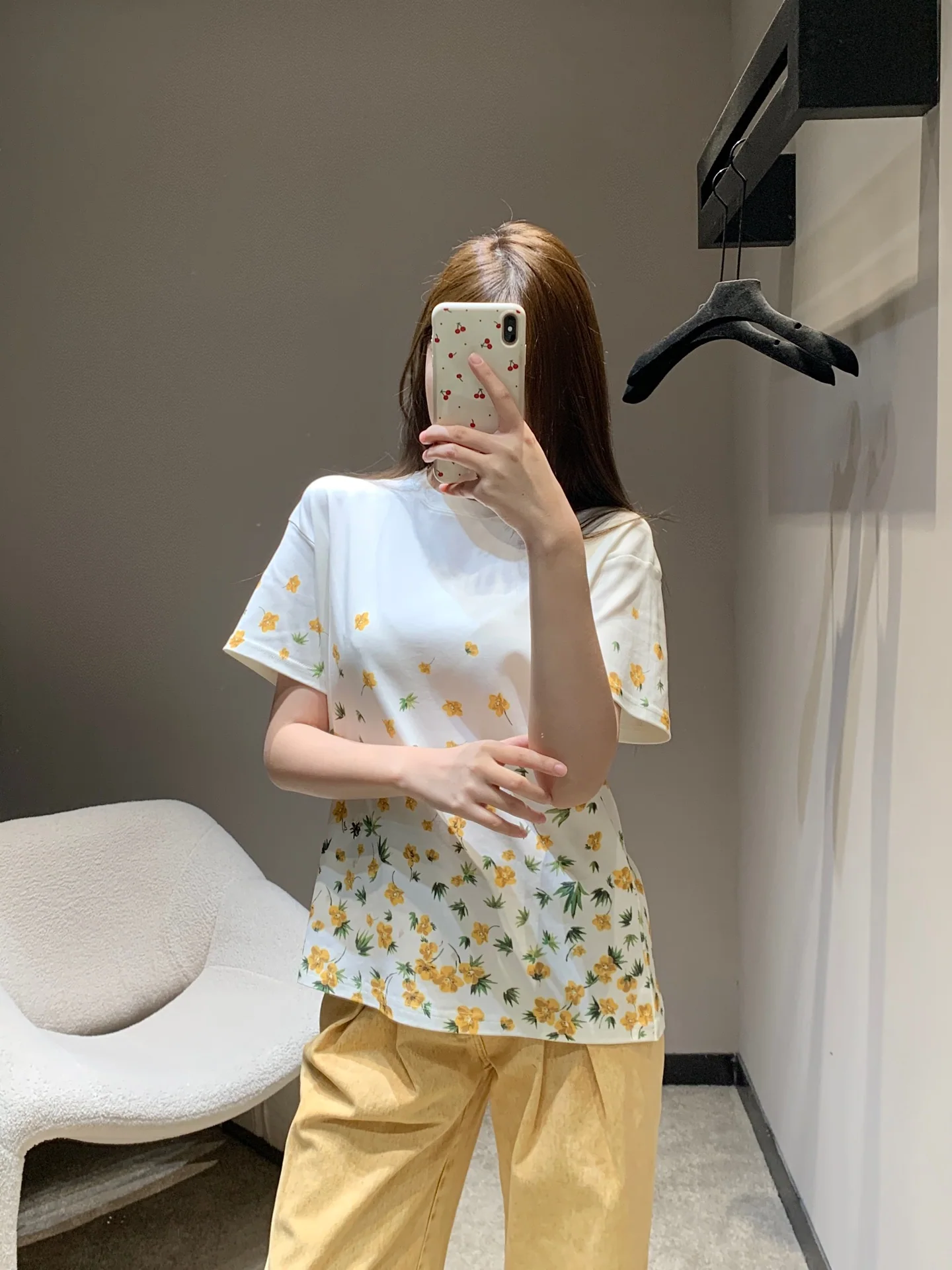 디올 꽃무늬 크루넥 반팔 티셔츠 26 SS 상세 이미지 1