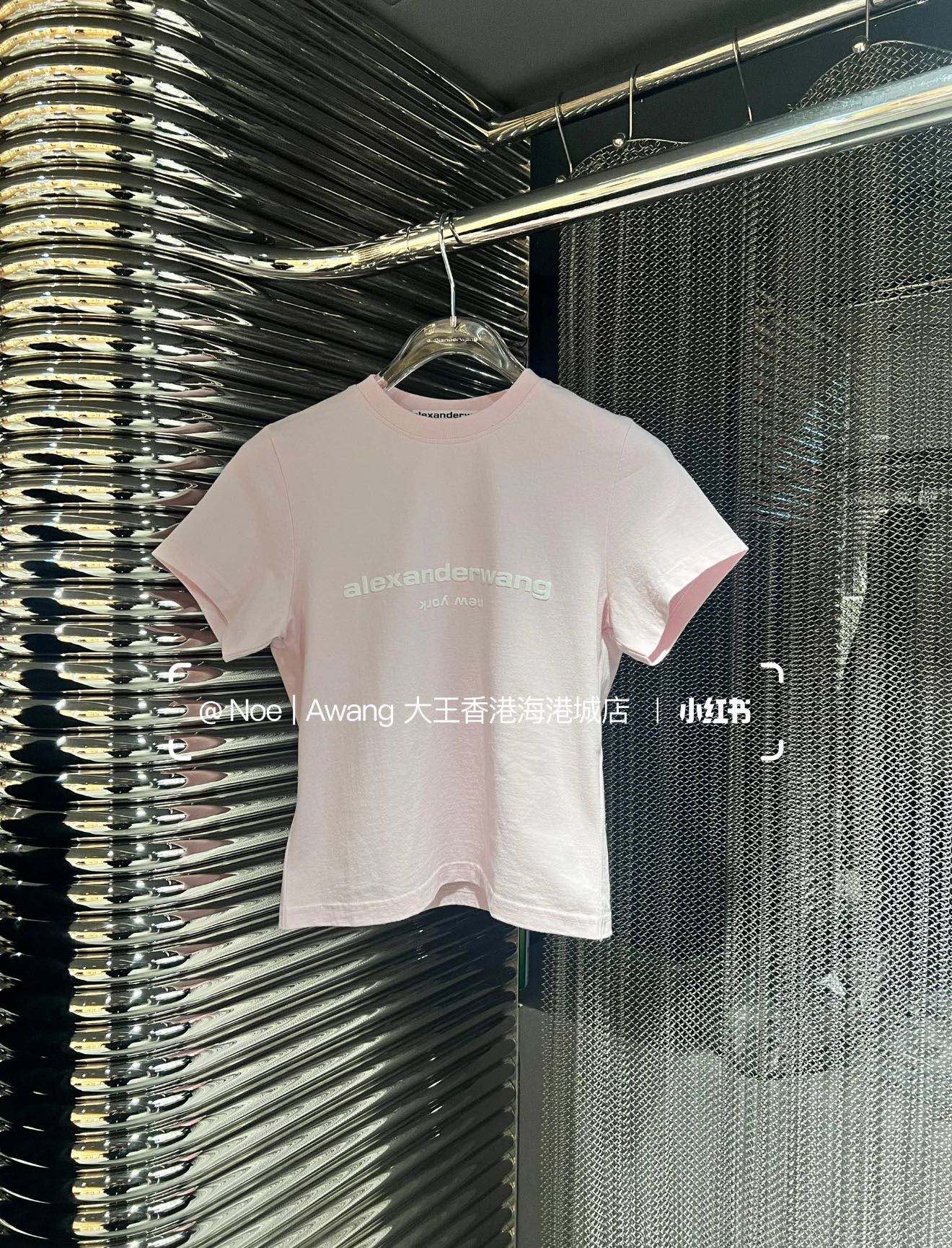 알렉산더왕 로고 크루넥 여성 반팔 티셔츠 상세 이미지 3