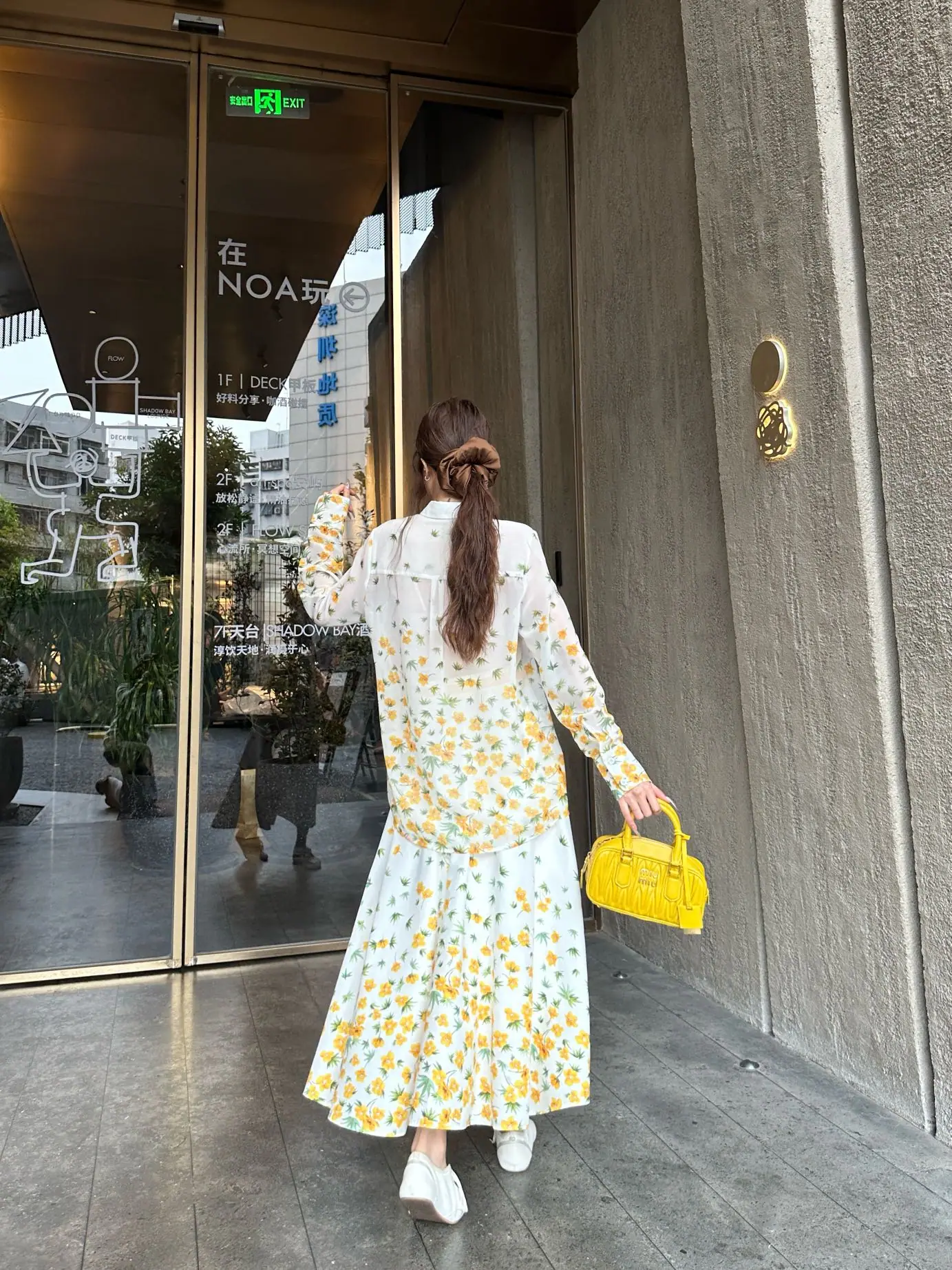 디올 프린트 쉬폰 여성 원피스 상세 이미지 4