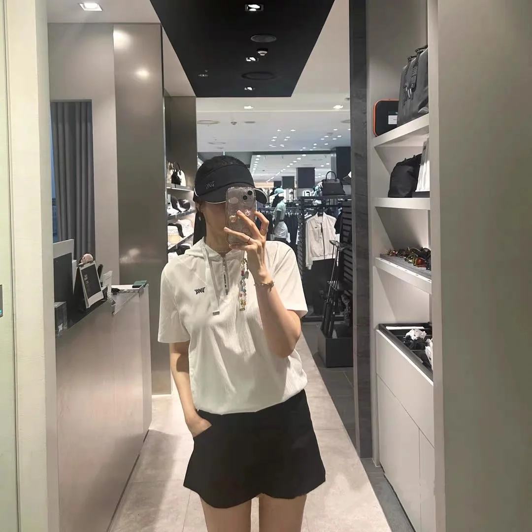 PXG 여성용 봄여름 무지 캐주얼 골프 반바지 상세 이미지 9