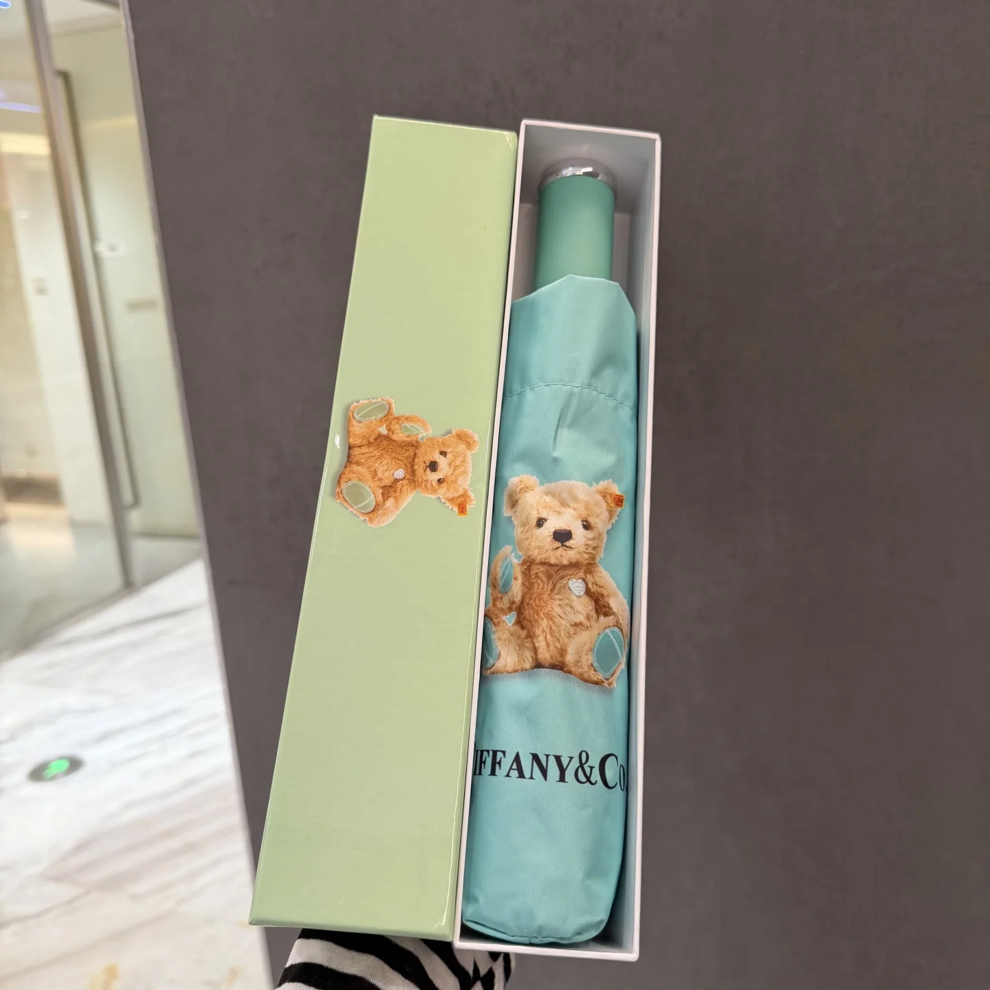 티파니 자동 접이식 일광 차단 우산 85683