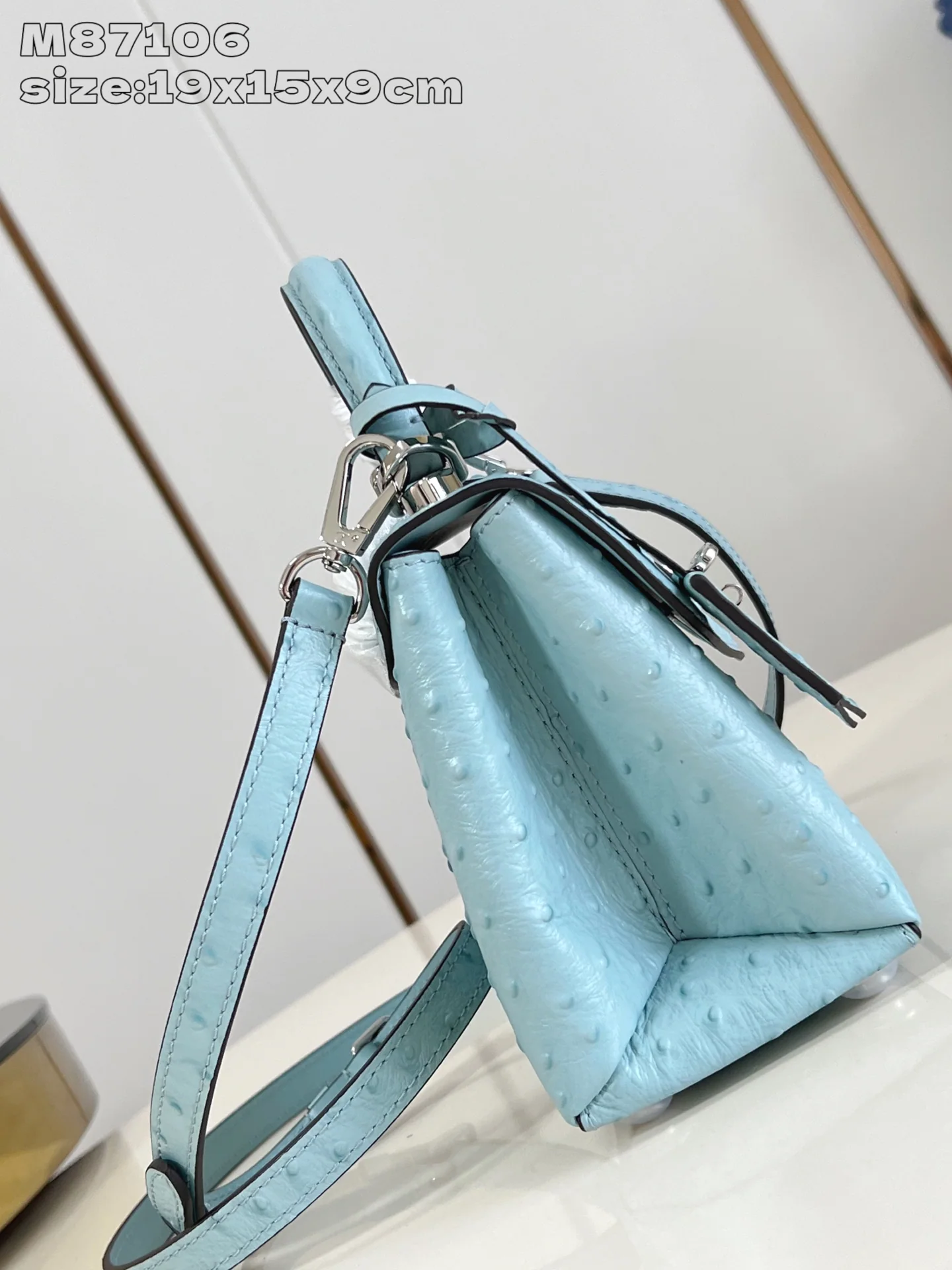 루이비통 라이트 블루 송아지가죽 미니 핸드백 M87106 상세 이미지 4