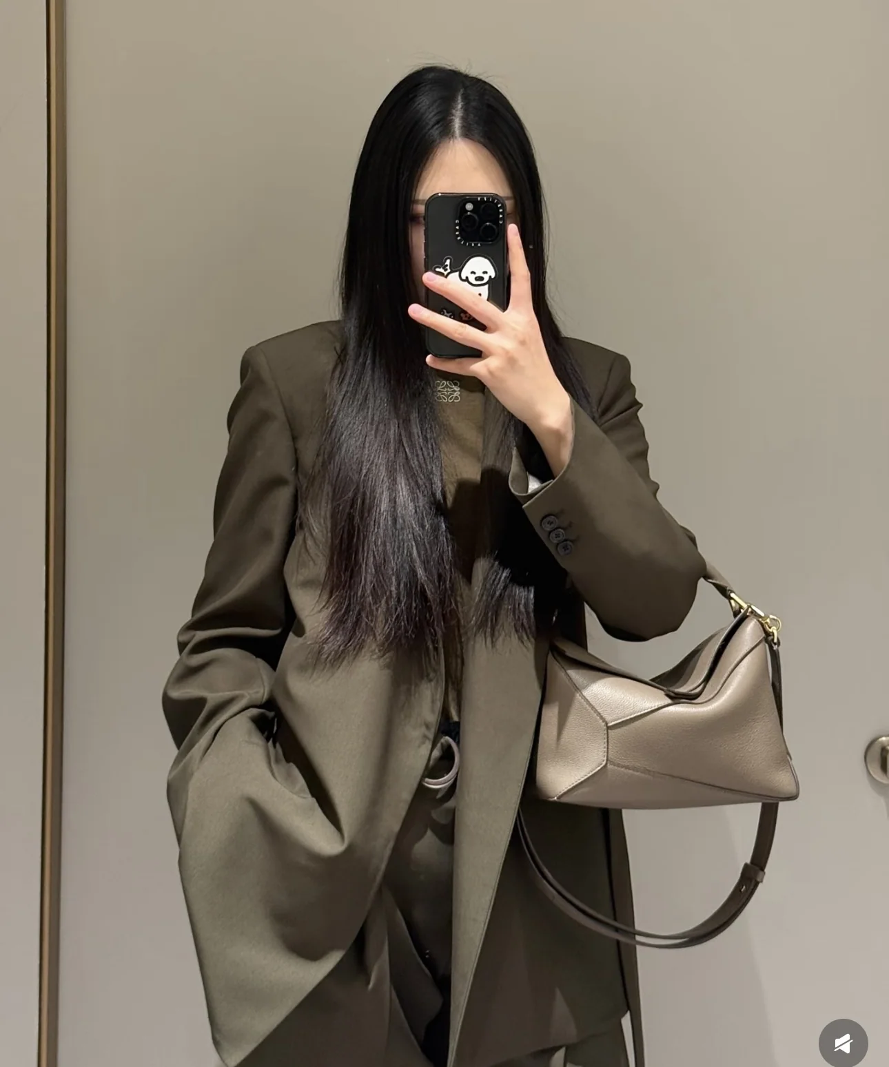로에베 슬림핏 블랙 수트 세트 상세 이미지 8