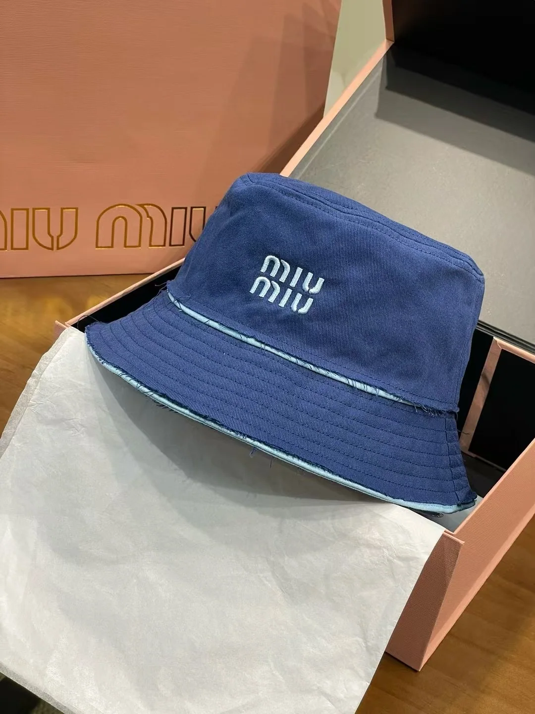 미우미우 패치워크 피셔맨 햇 모자 상세 이미지 4