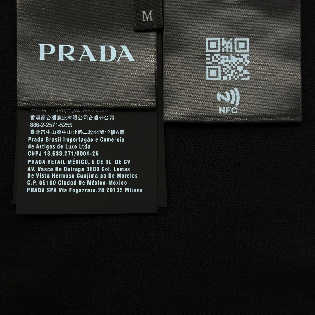 프라다 자수 프린트 카라 반팔 폴로셔츠 상세 이미지 9