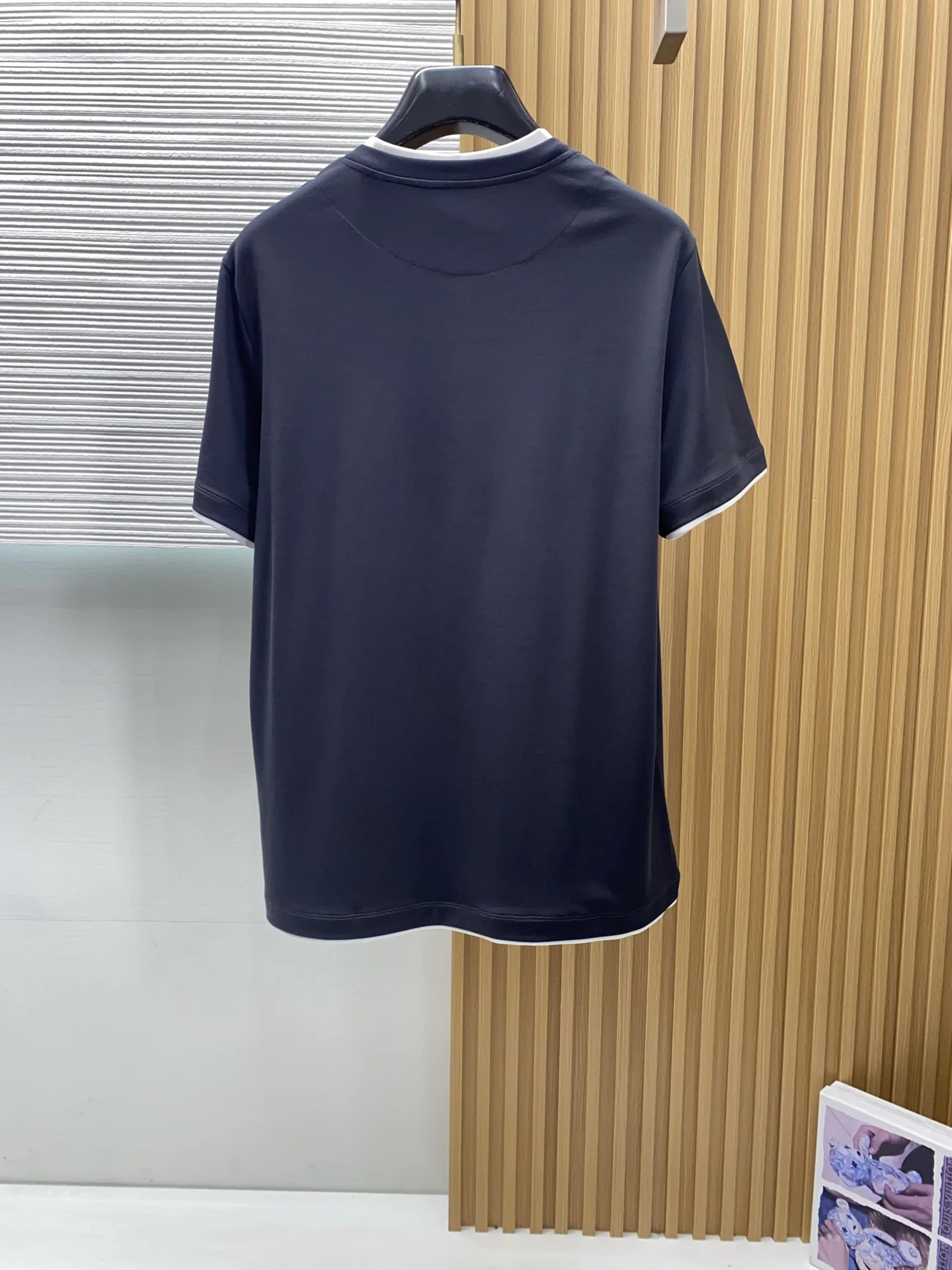 브루넬로쿠치넬리 100 수 머서리화 면 라운드넥 남성 반팔 티셔츠 상세 이미지 9