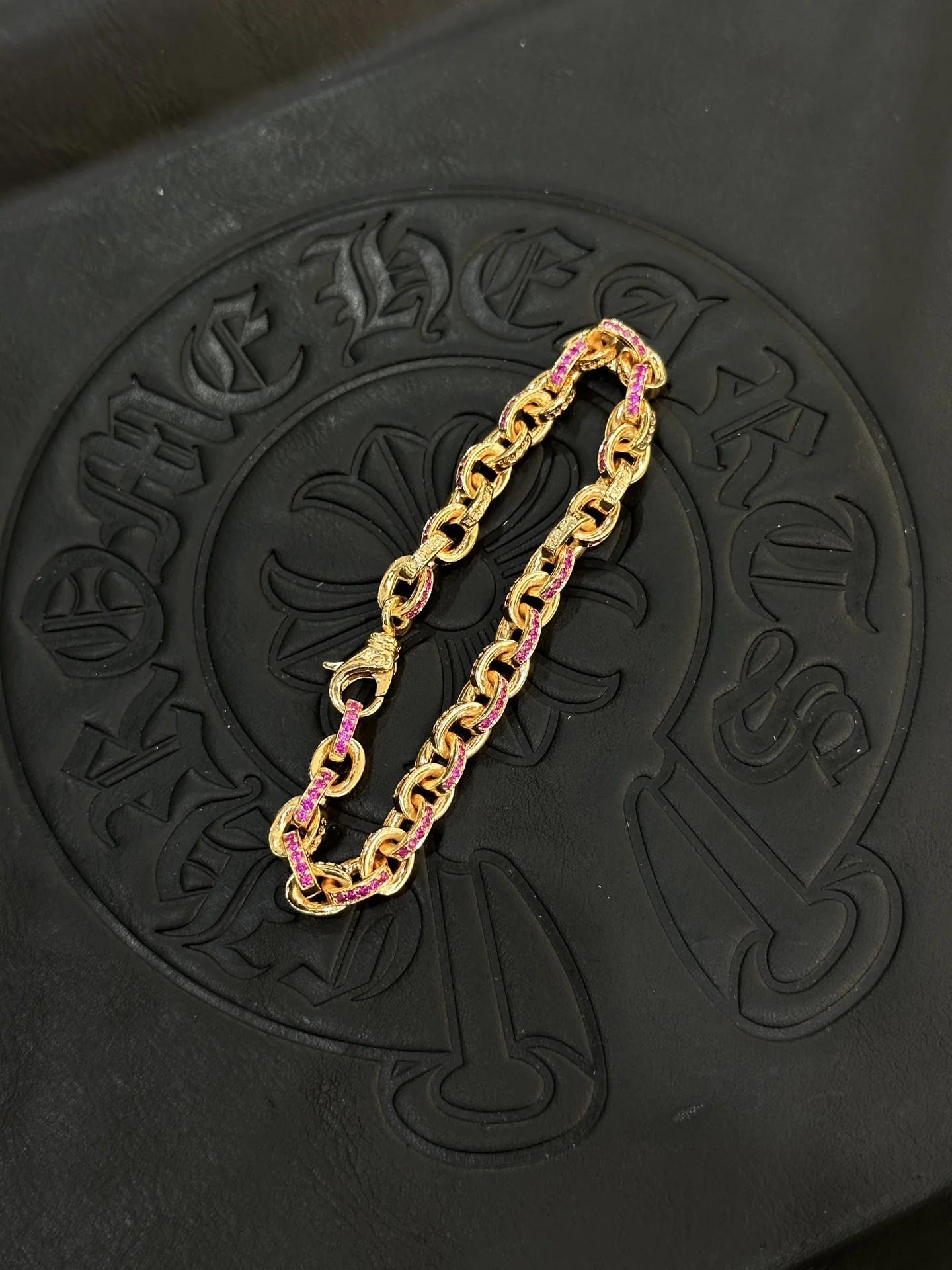 크롬하츠 다이아몬드 장식 이니셜 팔찌 상세 이미지 4