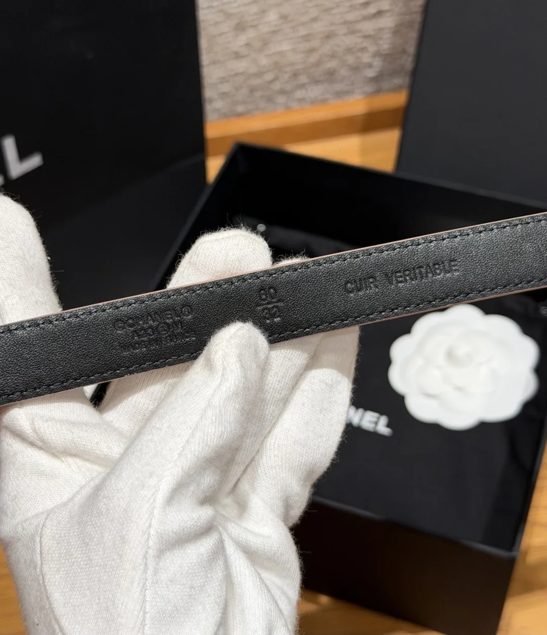 샤넬 퀼팅 램스킨 벨트 20mm 상세 이미지 5