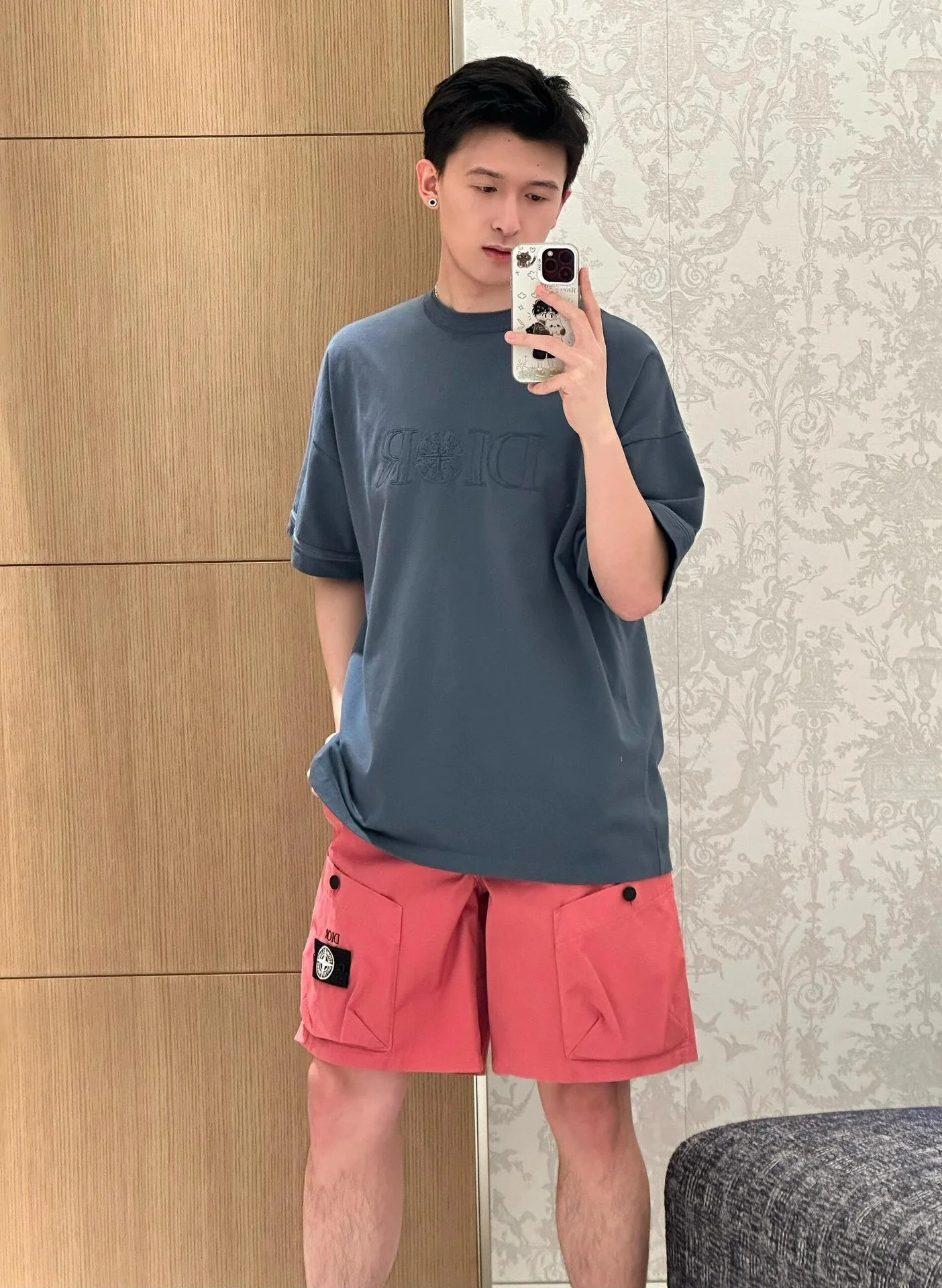 스톤아일랜드 로고 자수 크루넥 반팔 티셔츠 상세 이미지 6